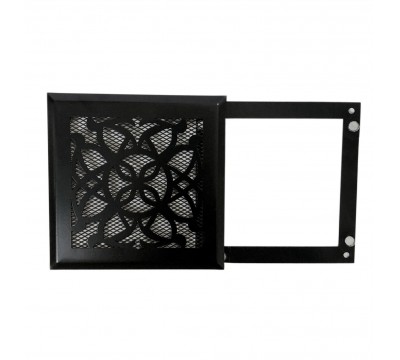 Вентиляционная решетка металлическая РП 150 Лотос, цвет чёрный. №2