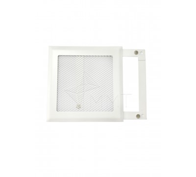 Вентиляционная решетка металлическая РП 200 Сетка, цвет белый. №1