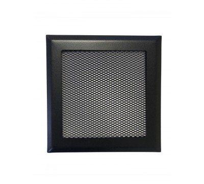 Фото Вентиляционная решетка металлическая РП 150 Сетка, цвет чёрный. 