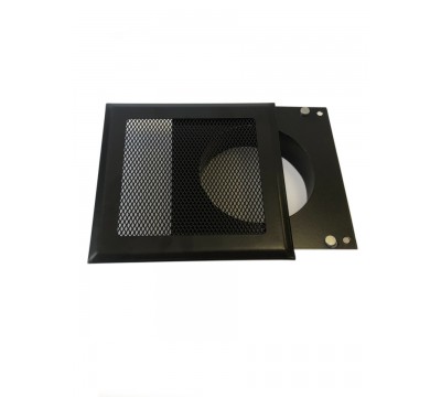 Вентиляционная решетка, металлическая решетка на магнитах РФП 150 Сетка, цвет чёрный. №1