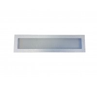 Врезная вентиляционная  решетка, металлическая, 400х100мм, цвет антик белое серебро