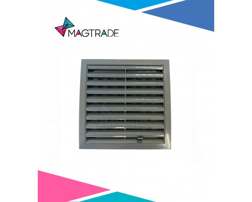 Решётка вентиляционная наружная регулируемая Magtrade 150х150 мм, ASA пластик, серый (1515РРПН)
