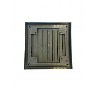 Решётка вентиляционная наружная регулируемая Magtrade 150х150 мм, ASA пластик, серый (1515РРПН) №1