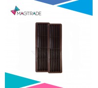 Разъемная переточная вентиляционная решетка Magtrade, 450 х 131 мм, коричневый АБС пластик