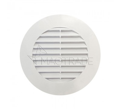 Круглая вентиляционная решетка с фланцем D88 мм, АБС пластик, белый №2