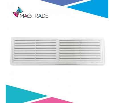 Фото Разъемная переточная вентиляционная решетка Magtrade, 455 х 133 мм, белый АБС пластик 
