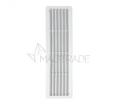 Разъемная переточная вентиляционная решетка Magtrade, 450 х 131 мм, белый АБС пластик №1