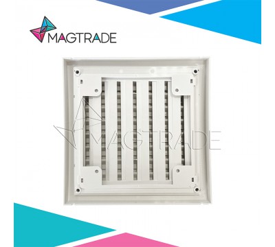 Решётка вентиляционная наружная регулируемая Magtrade 150х150 мм, ASA пластик, белая (1515РРПН) №2
