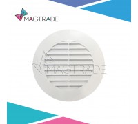 Круглая вентиляционная решетка с фланцем D88 мм, АБС пластик, белый