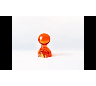 Неодимовый прозрачный магнит для магнитной доски Пешка Magtrade 15х21 мм, оранжевый, 20 шт.
