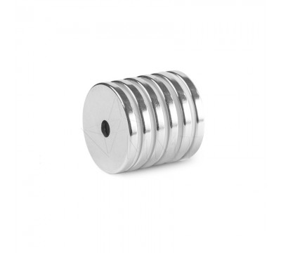 Неодимовый магнит кольцо с зенковкой 25х7,5х3 мм. №6