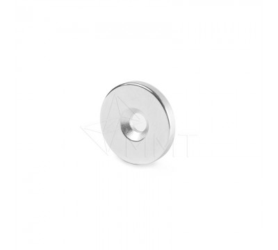 Фото Неодимовый магнит кольцо с зенковкой 20х4х3 мм 